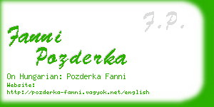 fanni pozderka business card